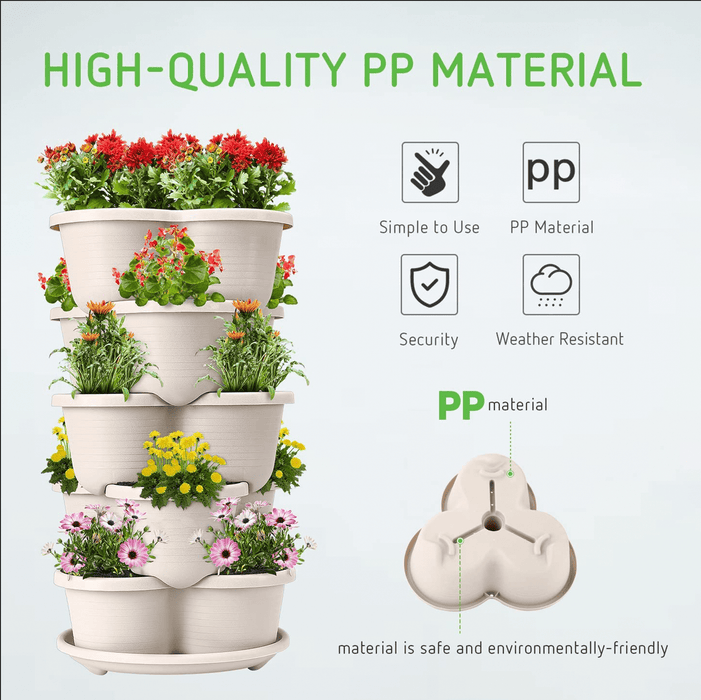Triangle Stackable Planter 3 Tier Vertical Stackable Planter β Off The Back
