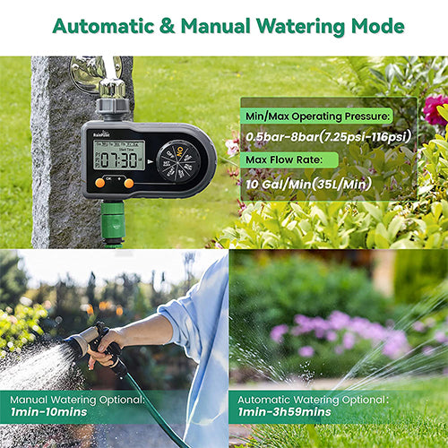 Programmable Automatic Irrigation System With Lcd Display