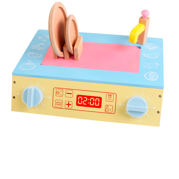 Kid's Wooden Play Kitchen Sink Set