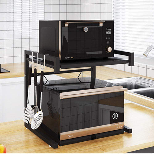 Expandable Kitchen Microwave Oven Rack - 2 Tier