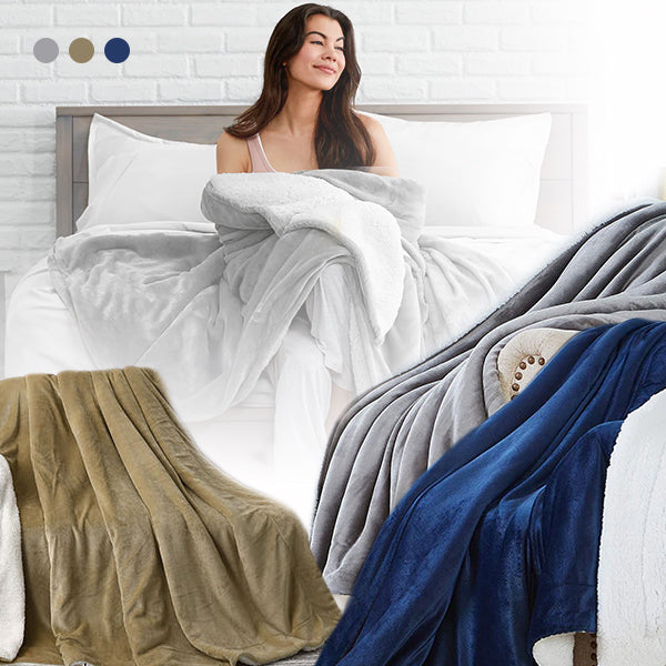 Thick Fuzzy Soft Sherpa Blankets — Off The Back
