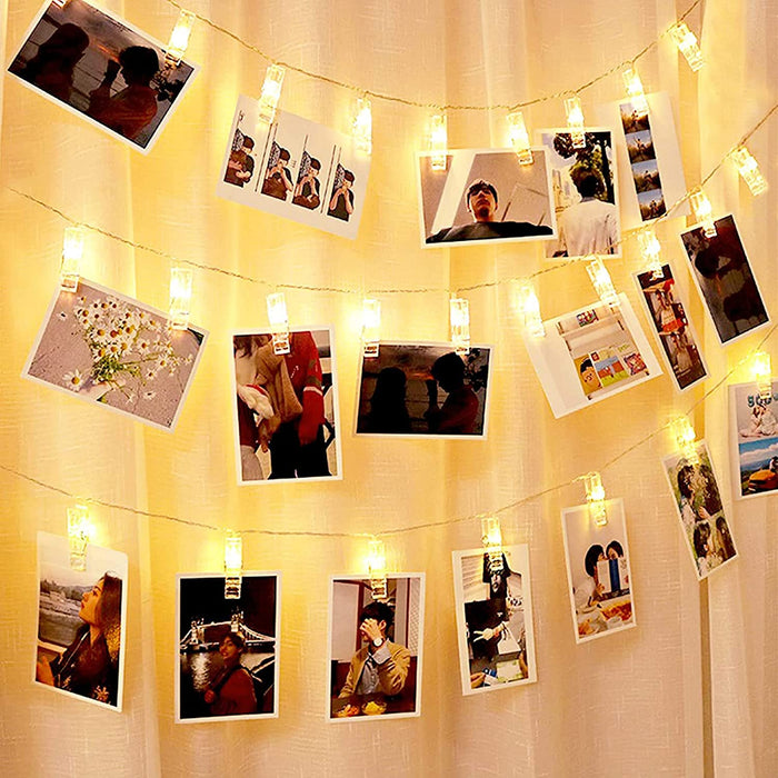 50 LED Photo Clip String Lights with Remote — Off The Back