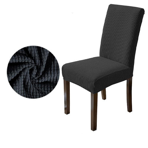 High Stretch Black Dining Chair Slipcovers - 4 Pack
