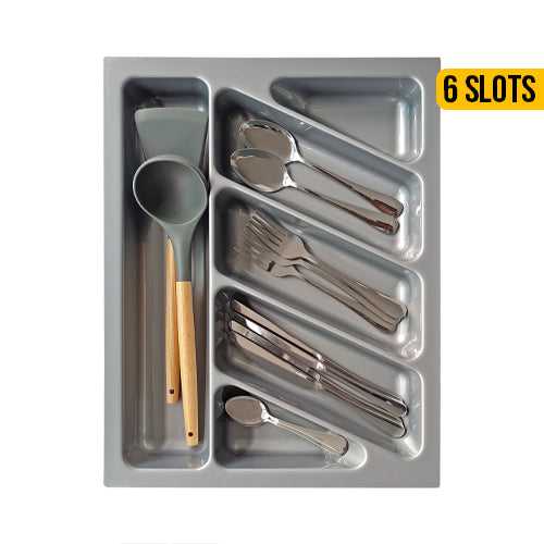 Kitchen Cutlery Tray Organiser 6 Slot