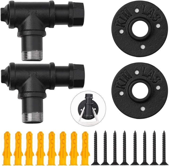 2 Pack Vintage Bathroom Robe and Towel Wall Hooks