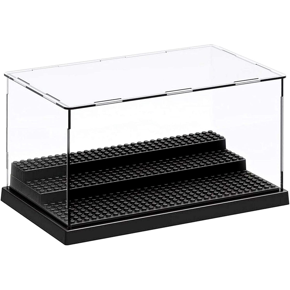 Minifigure Action Figures Blocks Display Case Gray — Off The Back