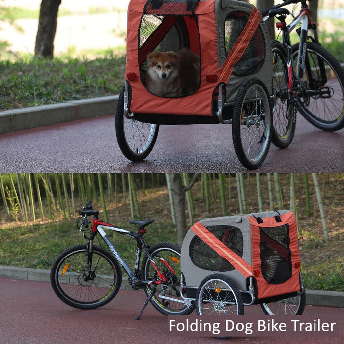 Folding Dog Bike Trailer — Off The Back