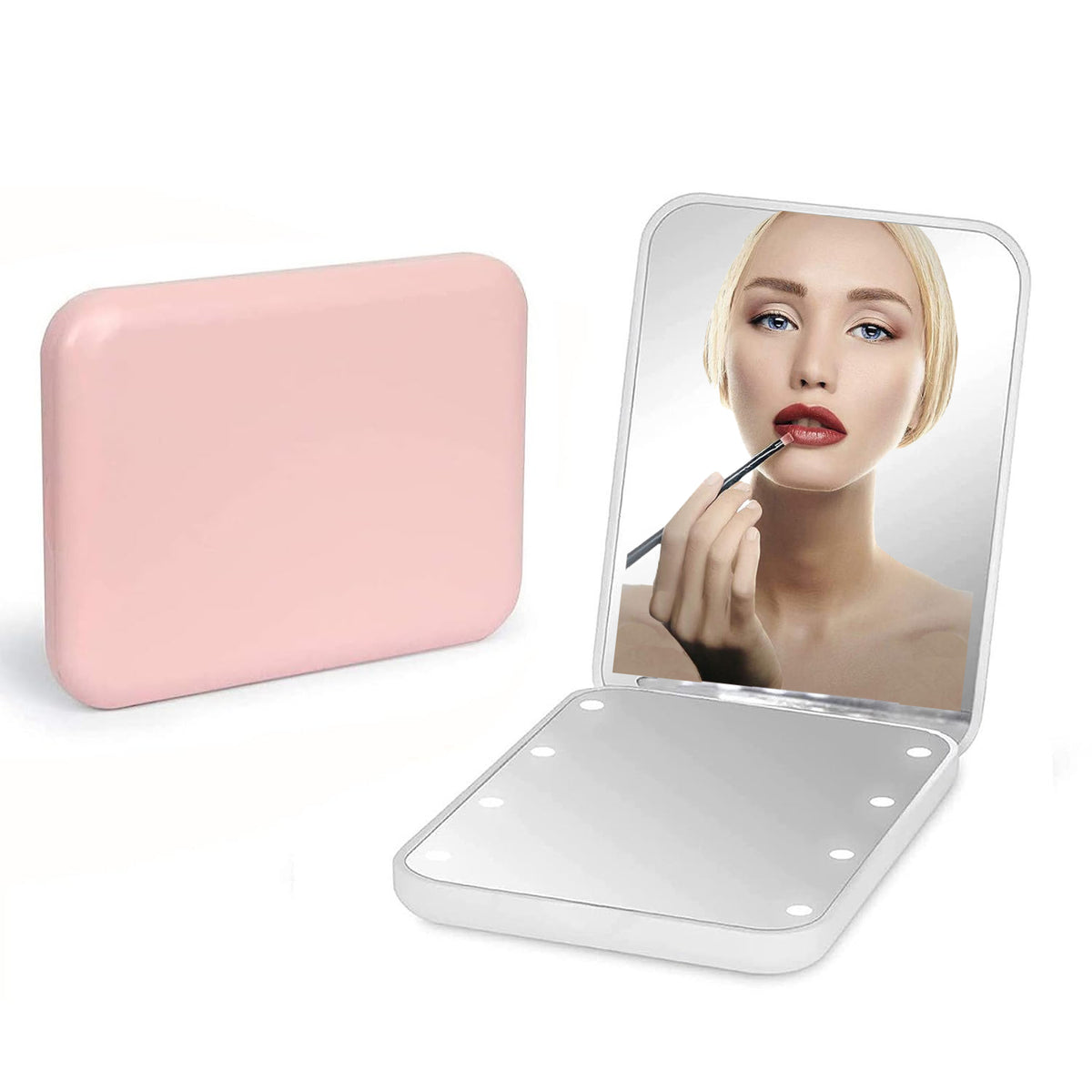 LED Magnification Makeup Travel Mirror — Off The Back