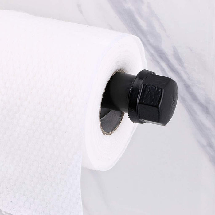Cast Iron Paper Towel Holder RTZEN Vertical Black Paper Towel