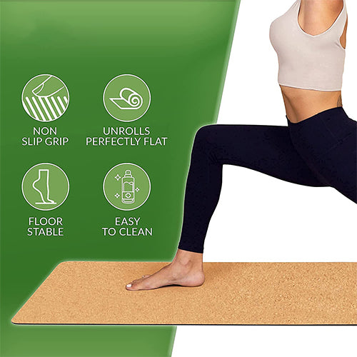 Natural Cork Yoga Mat with Anti Skid