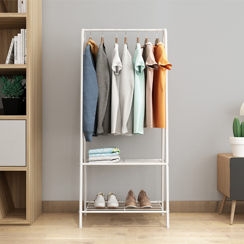 Entryway Clothes Rack Storage With Shelf