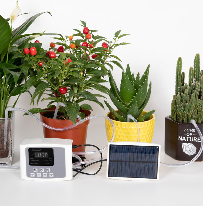 Solar Powered Automatic Digital Timer Watering System - Double Pump