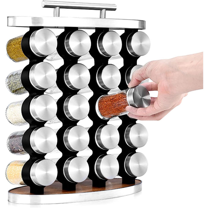 20 Jar Countertop Spice Rack with handle