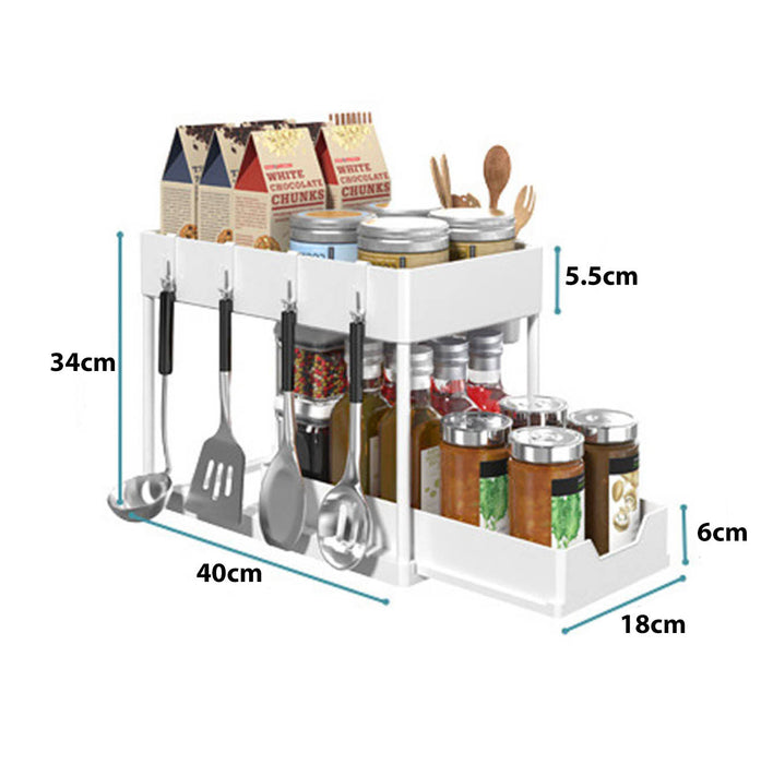 2-Tier Kitchen Sliding Storage