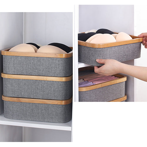 Square Underwear Storage Basket 4 Cell