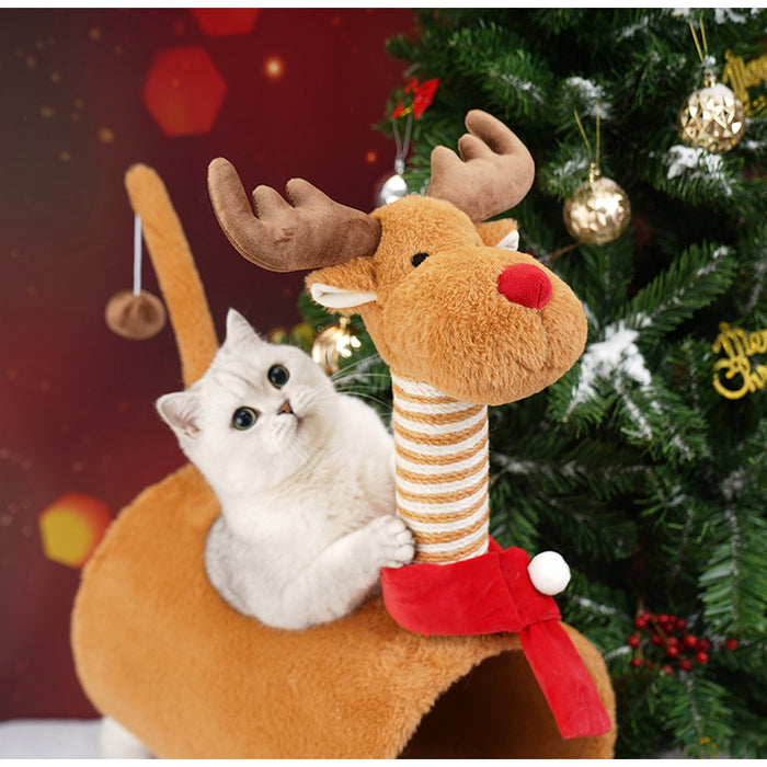 Cat Tree Tunnel Play Tree House Deer