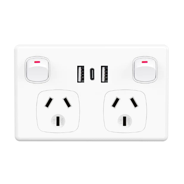 USB Type C Wall Socket Power Point — Off The Back