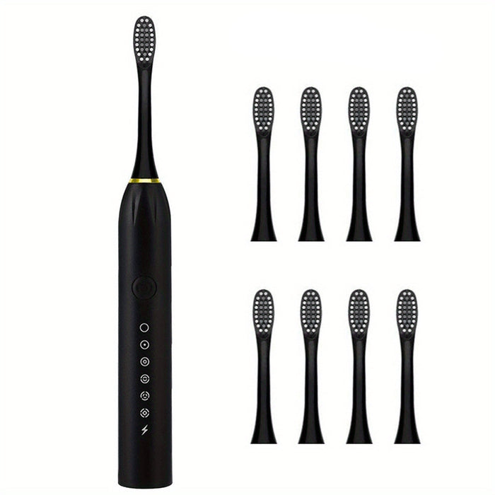 ProSonic T5 Electric Toothbrush Sharp Black w 8 Brush Heads