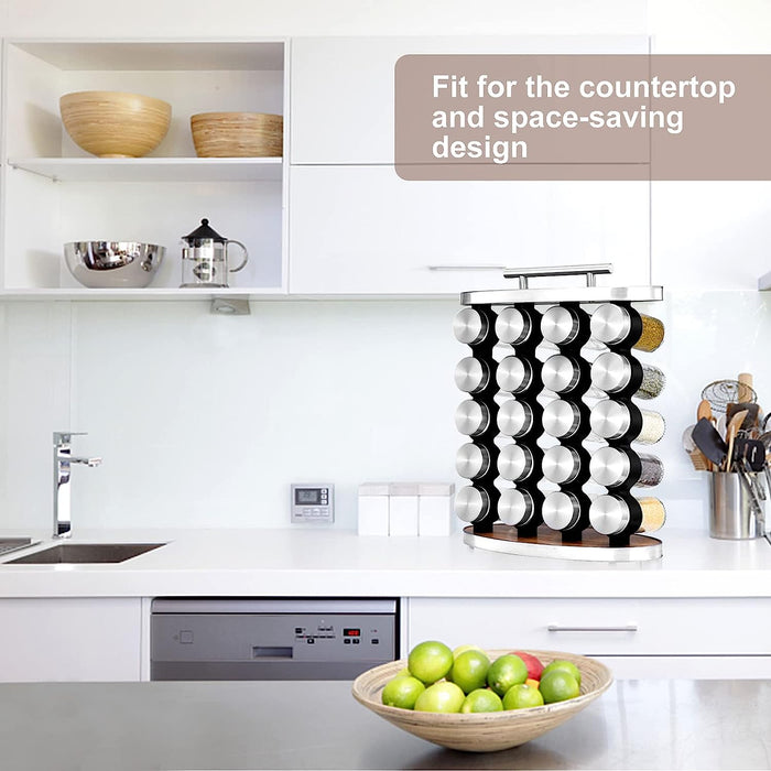 Spice Rack Handle 20 Jar Countertop Spice Rack with handle — Off The Back