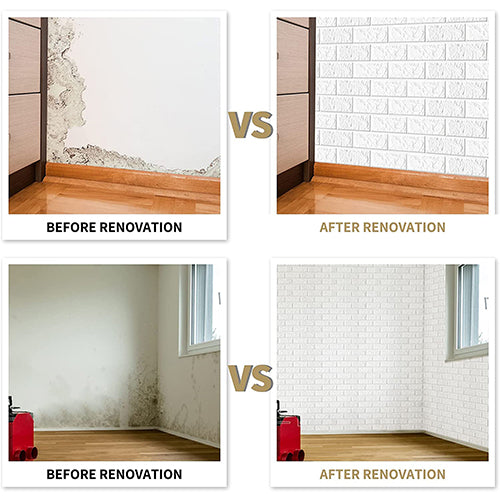 3D Brick Self Adhesive Wallpaper Panels - 5 Pack