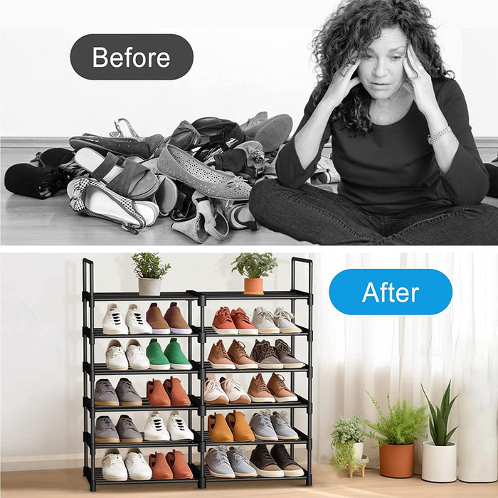 6 Tier Tall Shoe Rack Storage Shelf — Off The Back