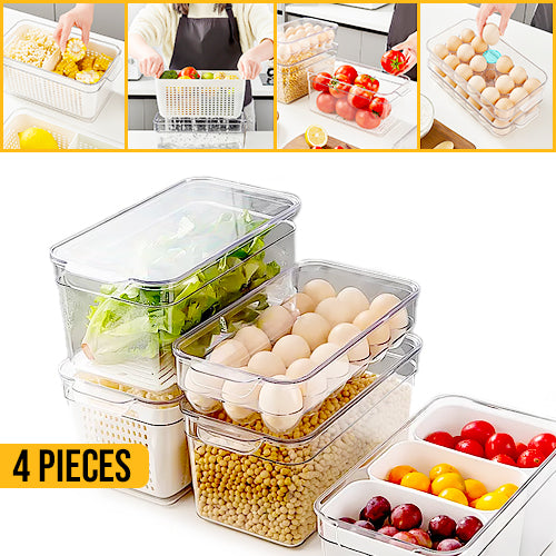 Stackable Refrigerator Organisers - 4 Pack — Off The Back