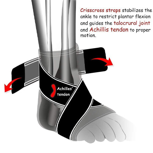 Breathable Nylon Adjustable Ankle Brace Extra Large