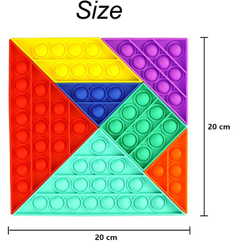 Tangram Bubble Popper Fidget Toy - 7 Piece Set