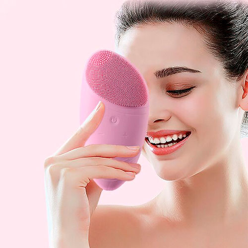Sonic Silicone Scrubber Facial Cleansing Brush