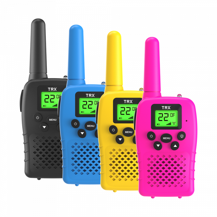 TRX Compact UHF CB Radio Walkie Talkie 4 Pack Colours