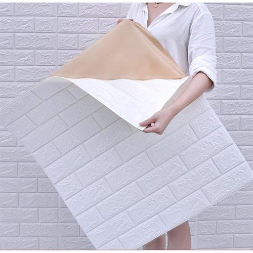 3D Brick Self Adhesive Wallpaper Panels - 5 Pack