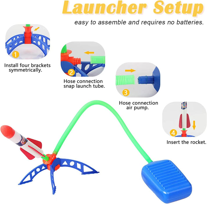 Kids Foam Rocket Launcher Toy
