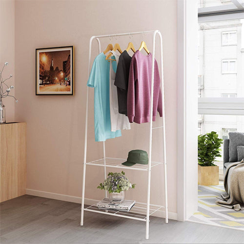 Entryway Clothes Rack Storage With Shelf
