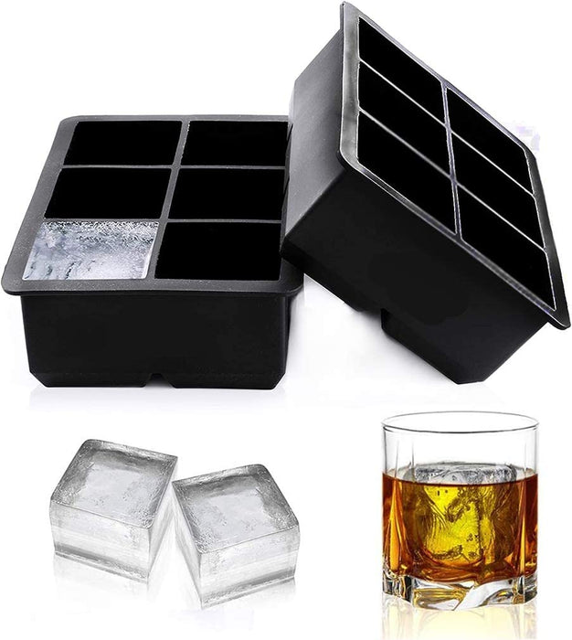 Silicone 6 Ice Cube Molds 2 Pack