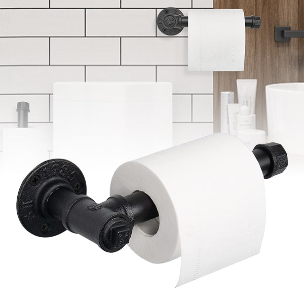 Wall Mounted Industrial Pipe Toilet Paper Holder