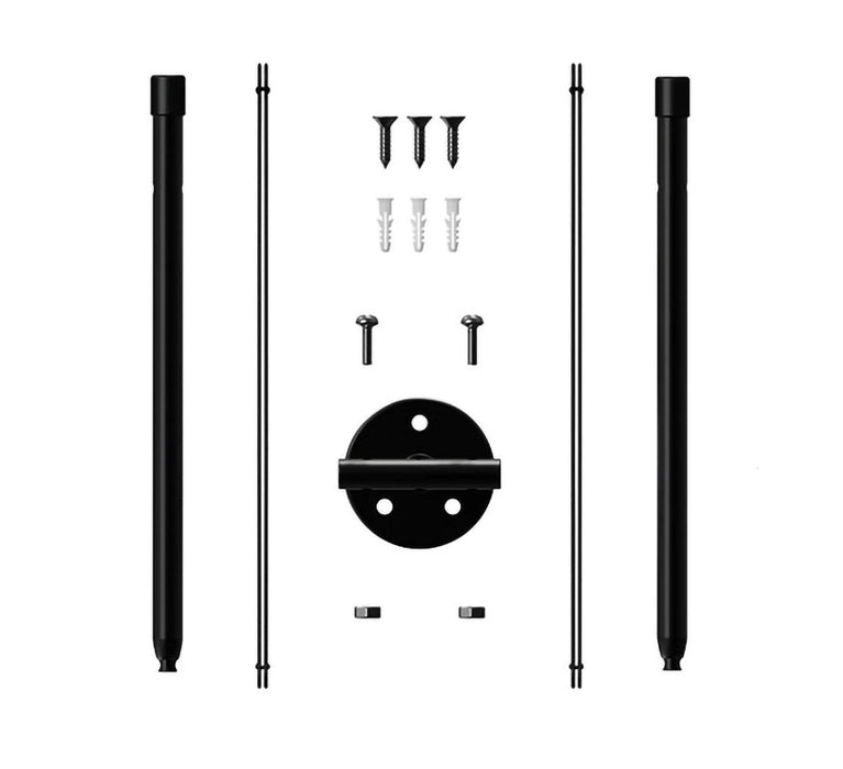 3 Pot Hanging Planter Herb Rack Black