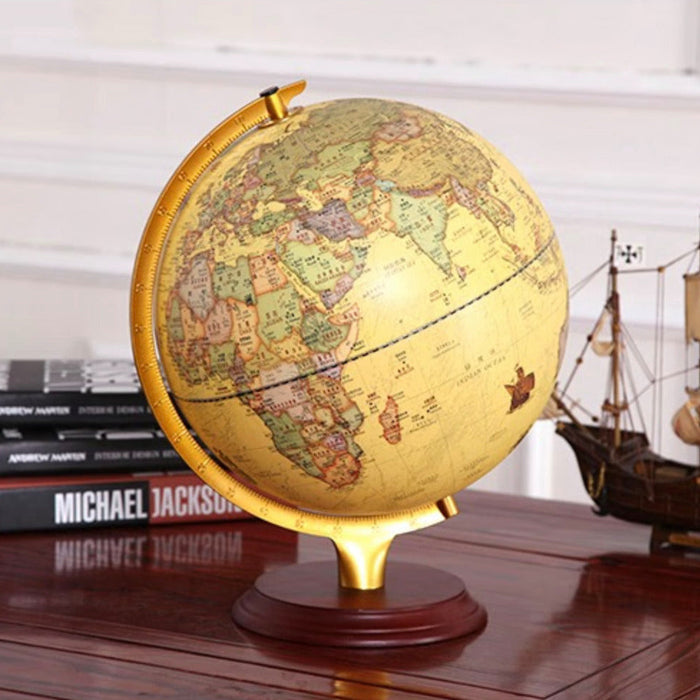 Illuminated Antique World Globe LED Light