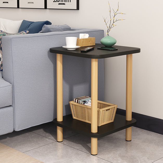 [UPLOAD PRODUCT IMAGE: 2-Tier Square Wooden Bedside Table]