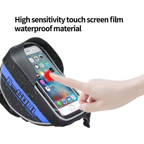 Bike Handlebar Phone Holder Bag Blue