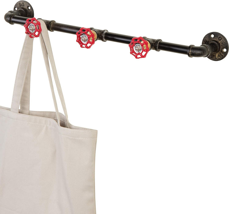 Industrial Pipe Coat Rack with Faucet Valve -80CM