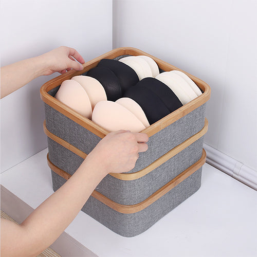 Square Underwear Storage Basket 4 Cell