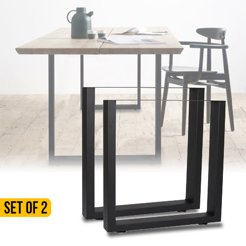 Steel Square Shape Table Desk Legs Set Of 2