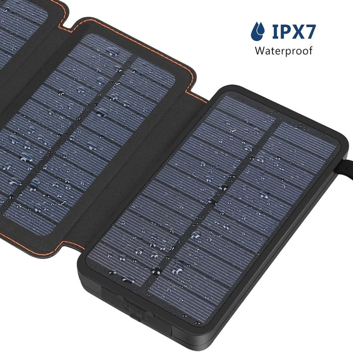 Portable Waterproof Solar Power Bank - 25000mAh