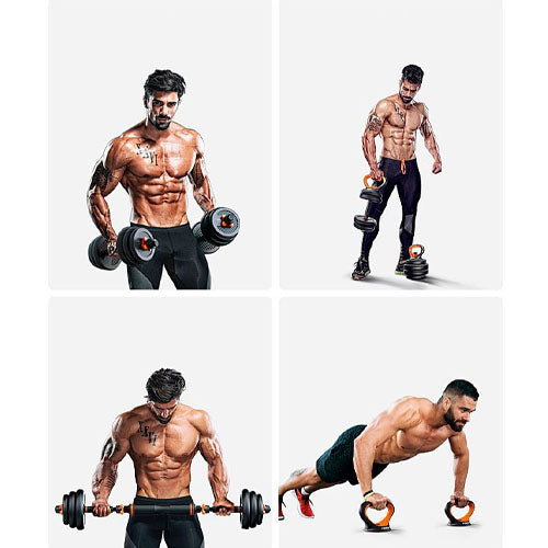 Multifunctional Free Dumbbells Weights Set 6 In 1