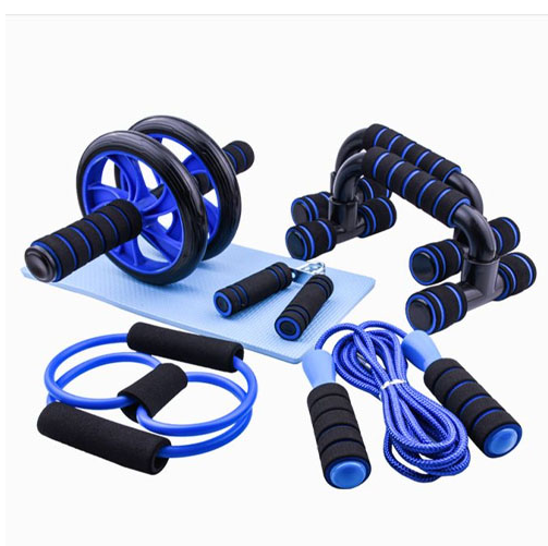 5 in 1 Gym Workout Set with AB Roller