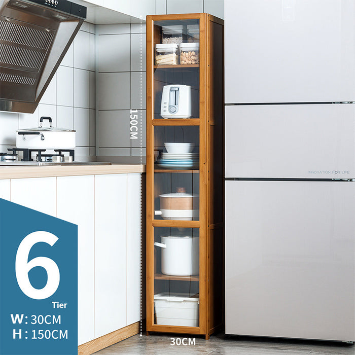 5 Tier Bamboo Free Standing Multifunctional Cabinet Rack