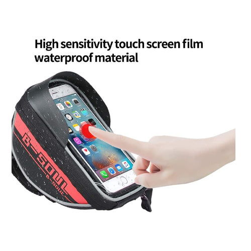Bike Handlebar Phone Holder Bag Red