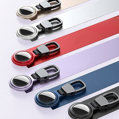 Magnetic Metal Air Tag Protective Case Keychain Gold