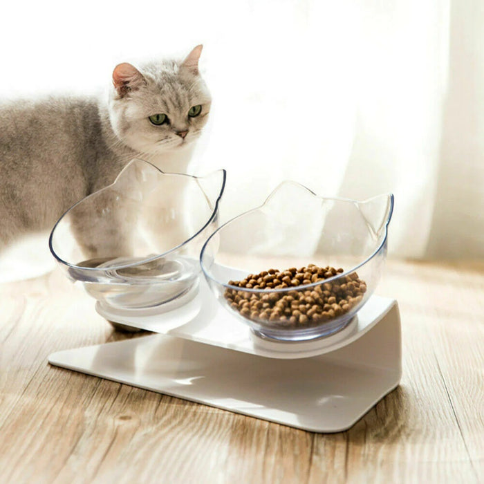 Elevated Double Cat Food Bowl