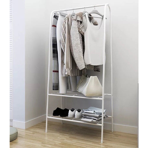 Entryway Clothes Rack Storage With Shelf